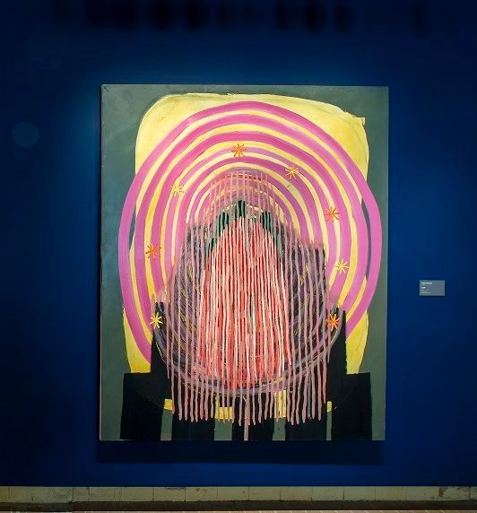 Peter Everett, Lych, 2018, oil on canvas, 86 in. × 69 5/8 in. × 1 5/8 in. (218.4 × 176.8 × 4.1 cm), courtesy of the artist.