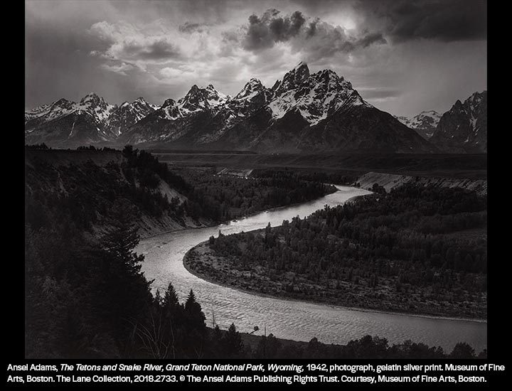 Tetons and Snake River in Grand Teton National Park, snow-capped mountains, cloudy sky, Wyoming.