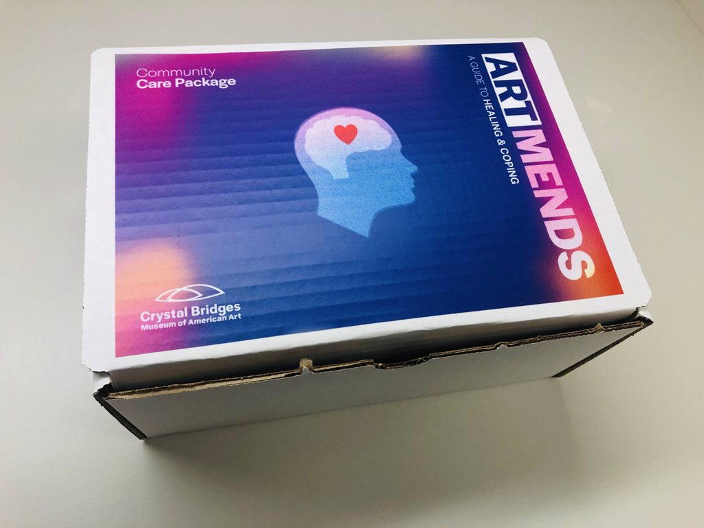 ArtMends Community Care Package box by Crystal Bridges Museum.