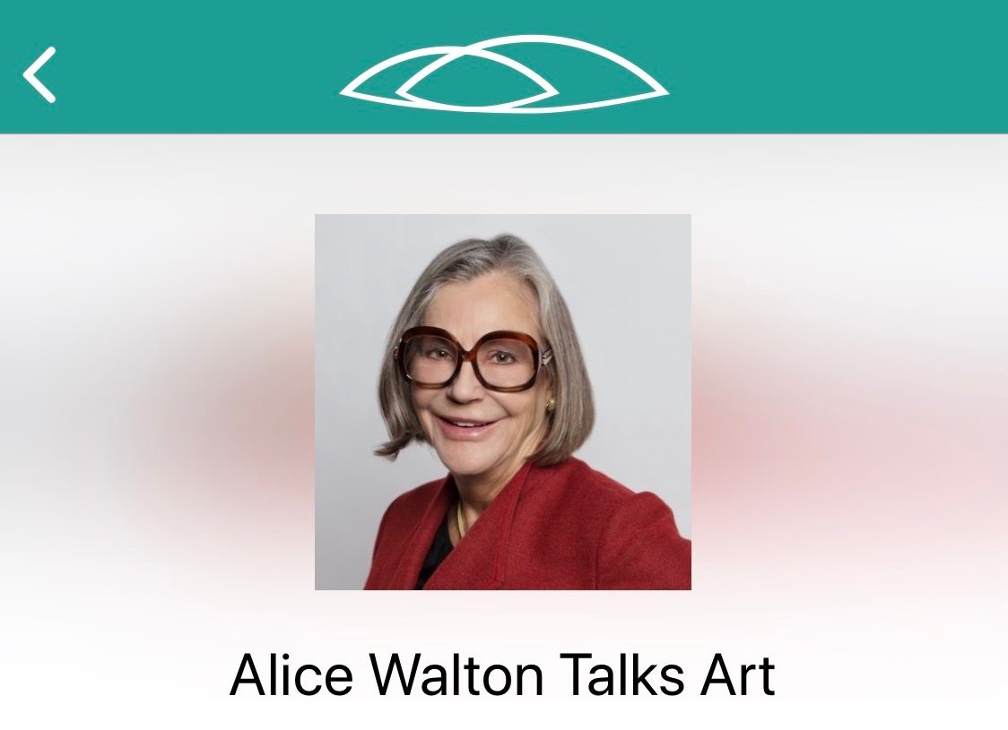 Alice Walton Talks Art audio tour screen shot from mobile app