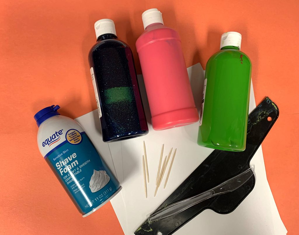 rainbow marbling artmaking activity materials