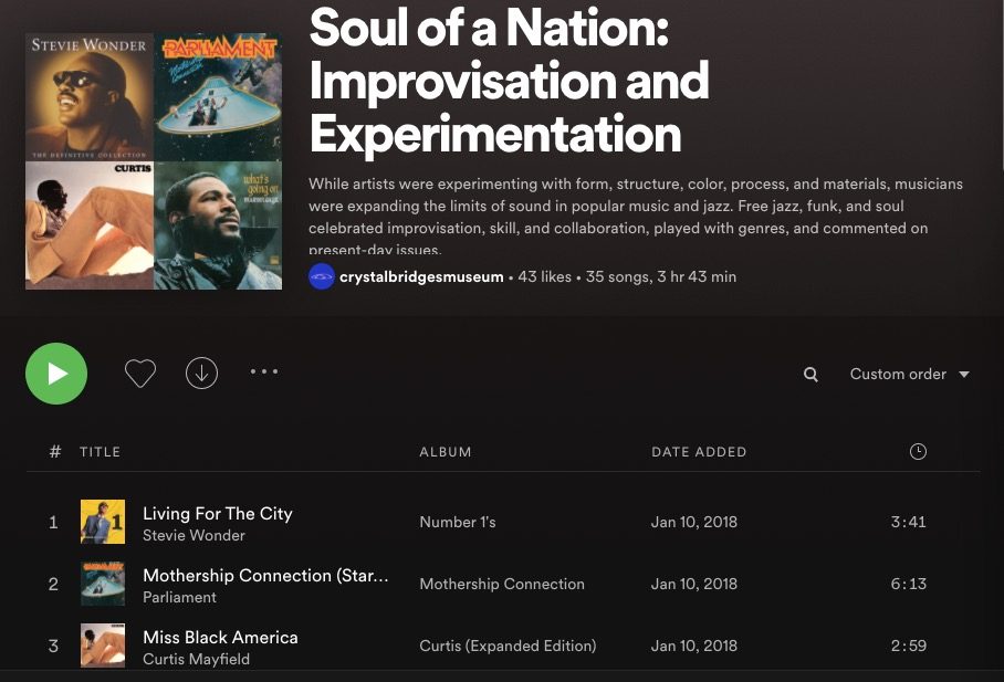 Spotify Playlist screenshot