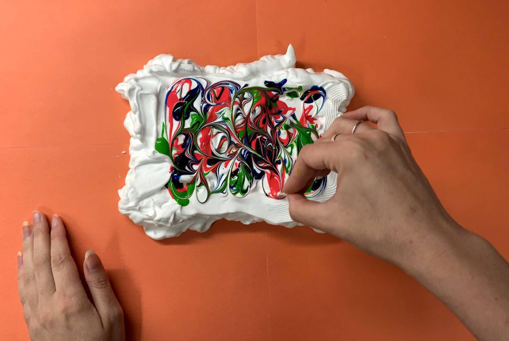 rainbow marbling artmaking activity