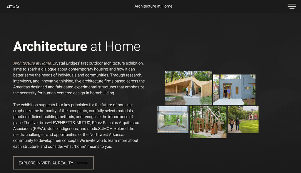 Screenshot of the Architecture at Home website