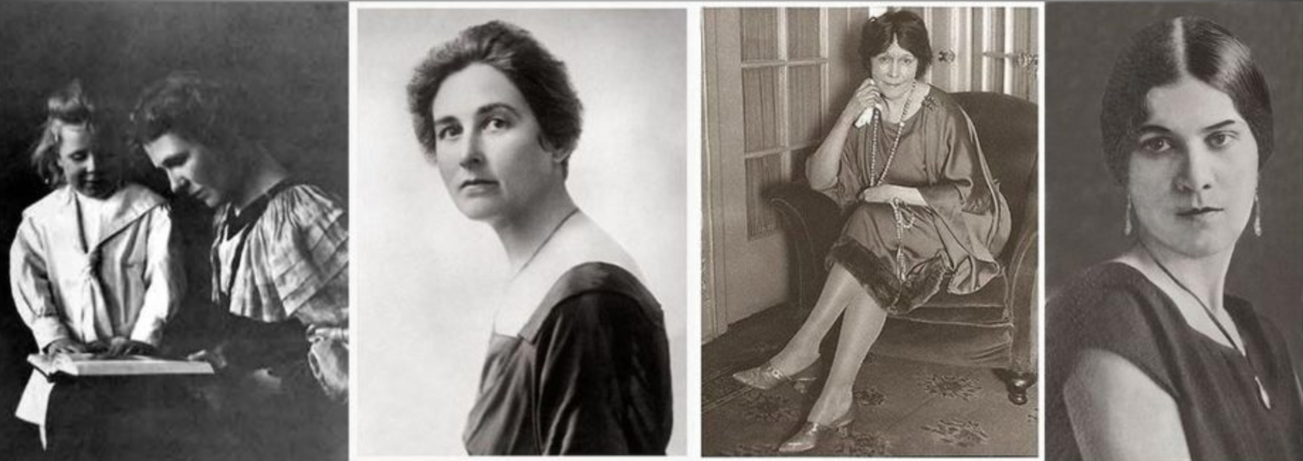 L–R: Kitty, Mamah, Miriam, Olgivanna